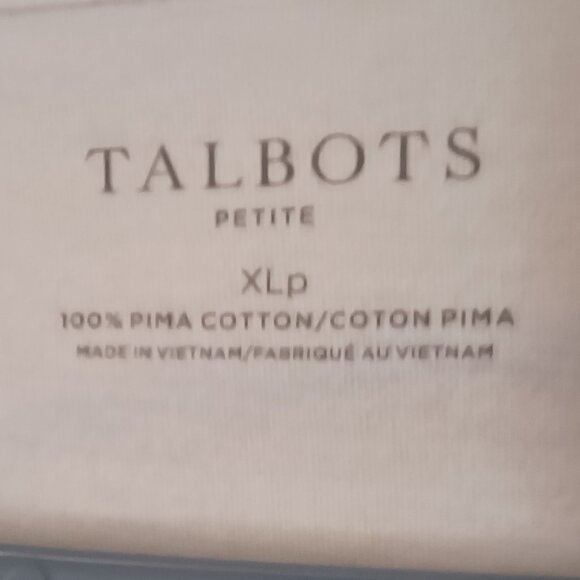 2 - Talbots Scalloped Neck Tops - 1 Ivory and 1 White - Size XLP - Picture 3 of 9